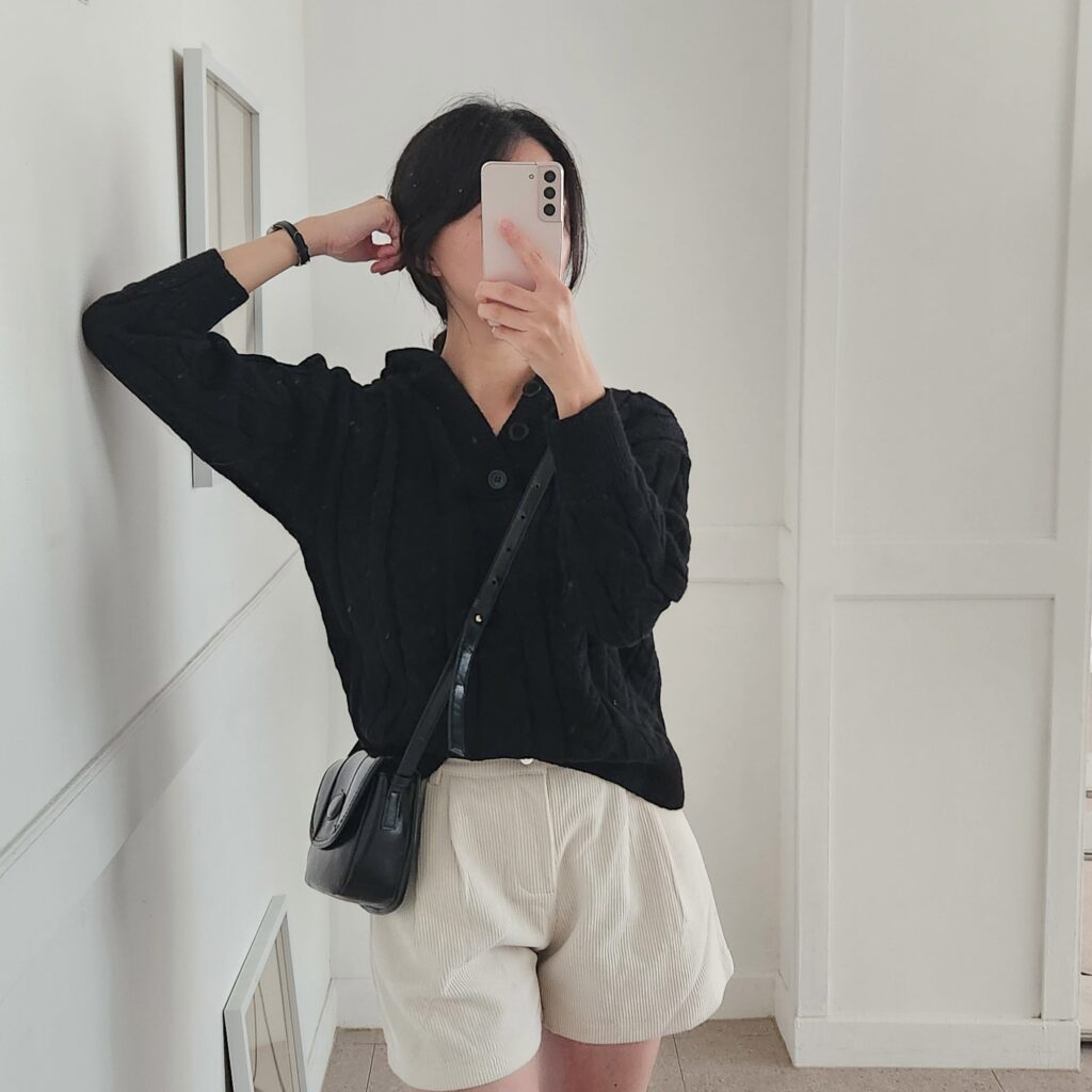 후드 긴팔 꽈배기 니트 티셔츠 케이블 봄 가을 겨울 귀여운 러블리 데이트 데일리 학생 content_image_14 이미지