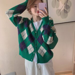 가디건 패턴 니트