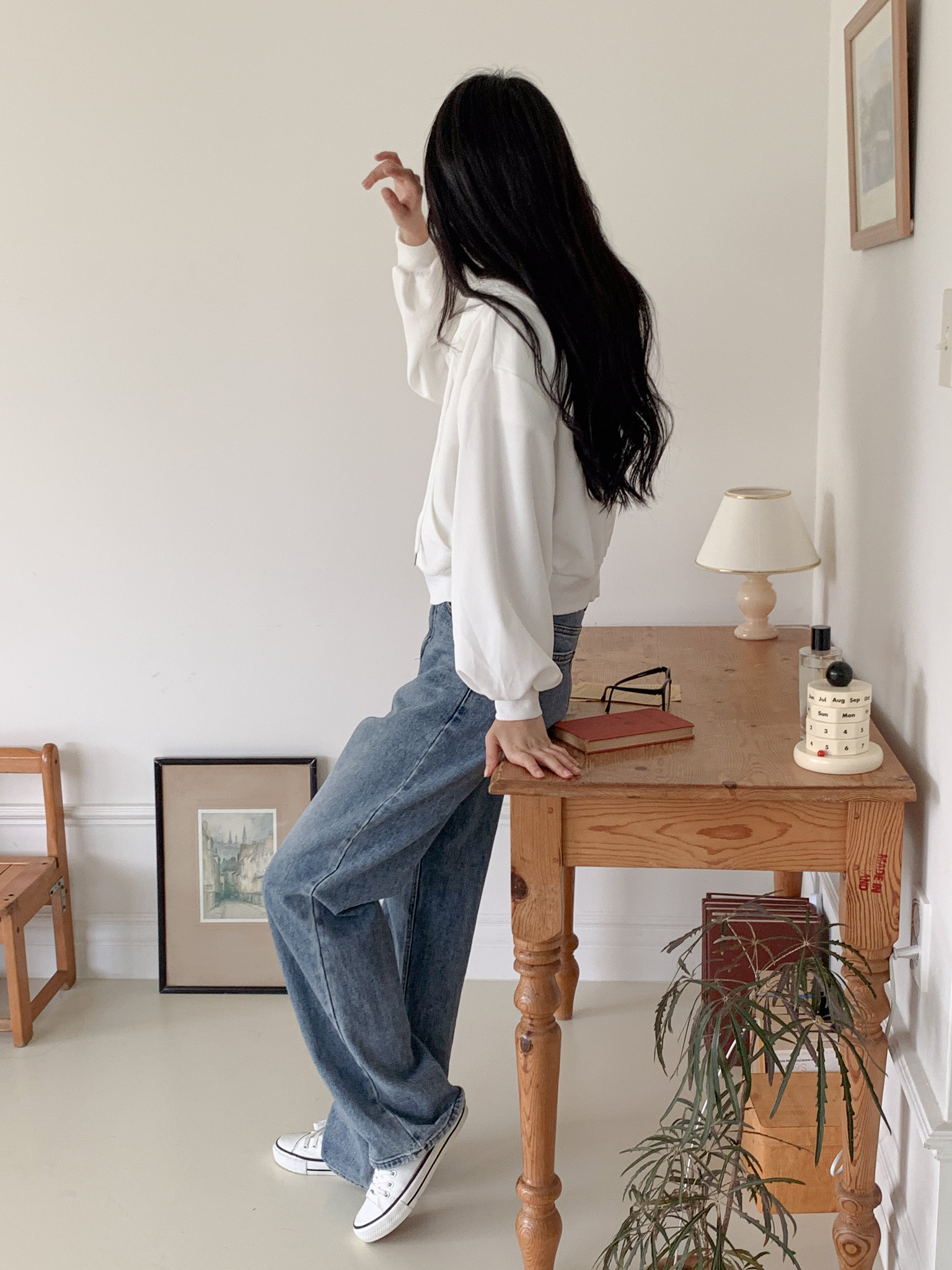 무지 베이직 긴팔 투웨이 집업 점퍼 자켓 잠바 데일리 크롭 후드 67번째 이미지