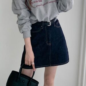 생지 데님 스커트