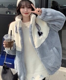 양털 후리스 집업 점퍼 잠바 자켓 플리스 오버핏 루즈핏 아우터 여성 여자 캐주얼 겨울 MAIN_0 이미지