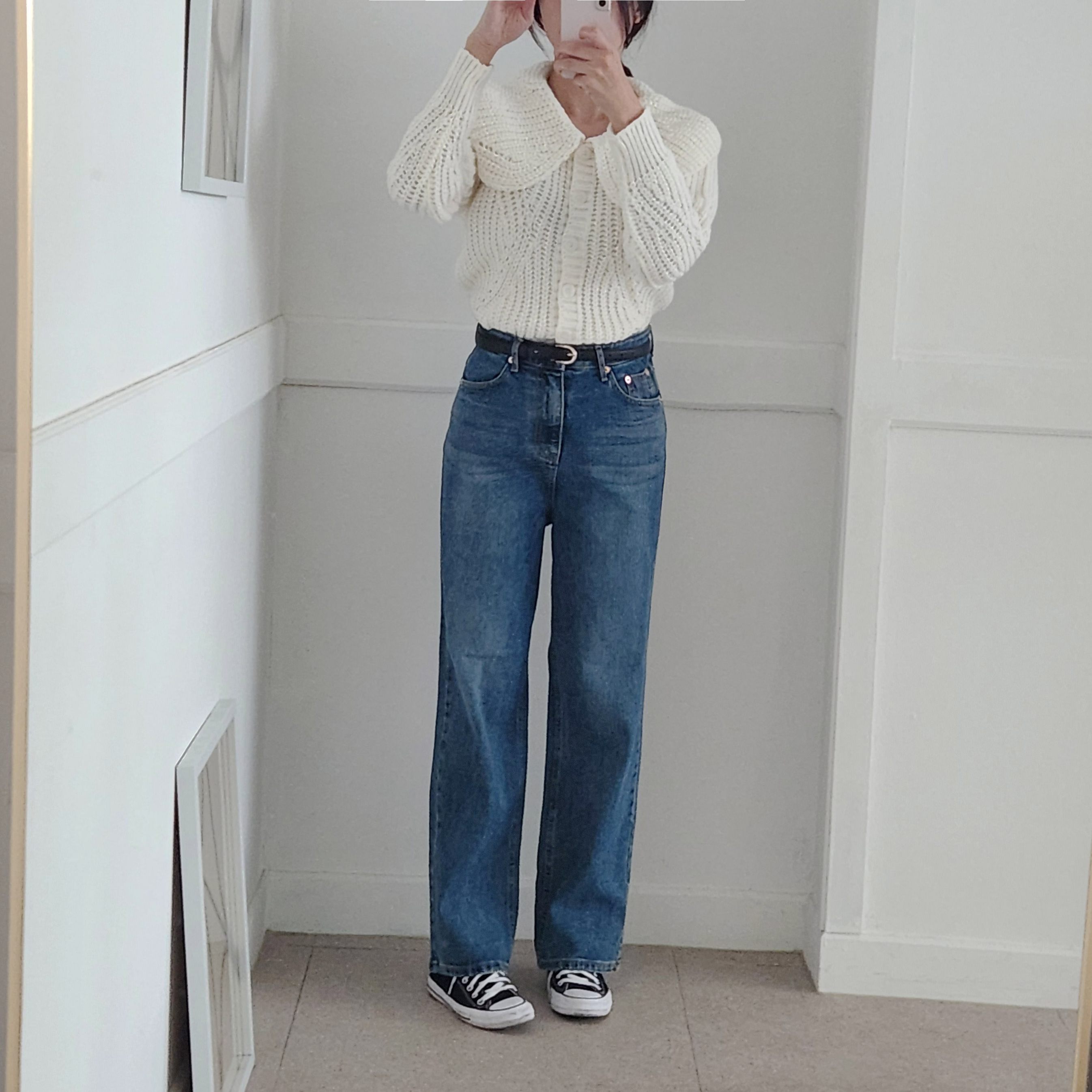 둥근카라 니트 긴팔 가디건 봄 가을 빅카라 겨울 기본 귀여운 러블리 데이트 데일리 학생 12번째 이미지
