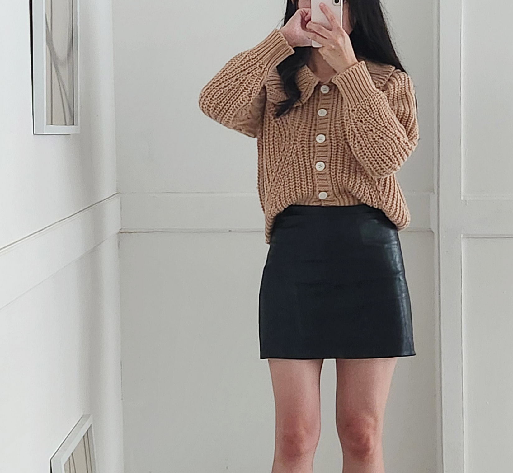 둥근카라 니트 긴팔 가디건 봄 가을 빅카라 겨울 기본 귀여운 러블리 데이트 데일리 학생 36번째 이미지