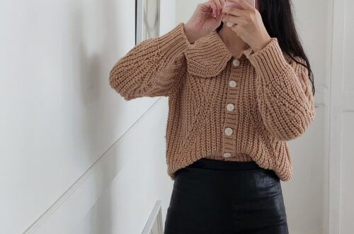 둥근카라 니트 긴팔 가디건 봄 가을 빅카라 겨울 기본 귀여운 러블리 데이트 데일리 학생 content_image_40 이미지