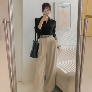 빅사이즈 기모 밴딩 슬랙스 팬츠 바지 안감 겨울 주머니 포켓 스판 MAIN_0 이미지