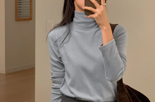 앙고라 골지 폴라 긴팔 티셔츠 이너 폴라티 목폴라 가을 겨울 퀄리티좋은 MAIN_0 이미지