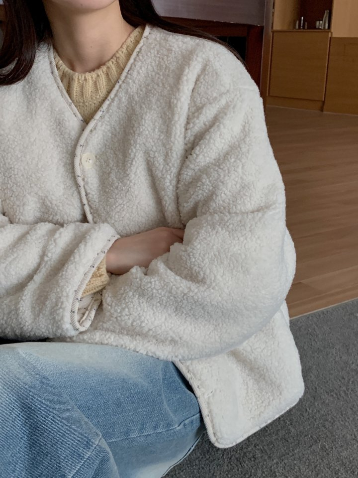 양면 코듀로이 꽃 양털 자켓 패딩 깔깔이 얇은 골덴 점퍼 꽃무늬 겨울 기모 32번째 이미지