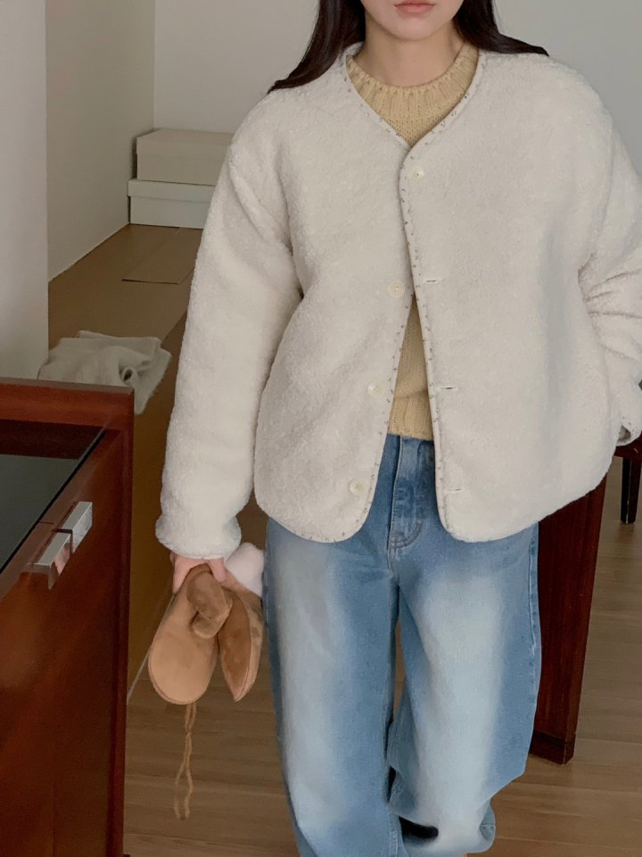 양면 코듀로이 꽃 양털 자켓 패딩 깔깔이 얇은 골덴 점퍼 꽃무늬 겨울 기모 35번째 이미지
