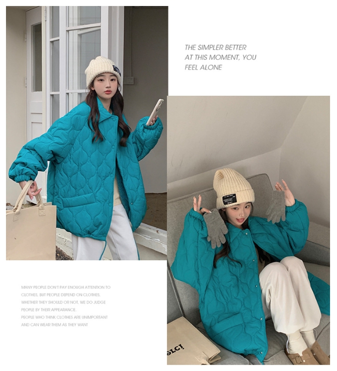 오버핏 퀼팅 누빔 패딩 점퍼 자켓 경량 안감 털 카라넥 빅사이즈 깔깔이 루즈핏 겨울 가을 52번째 이미지