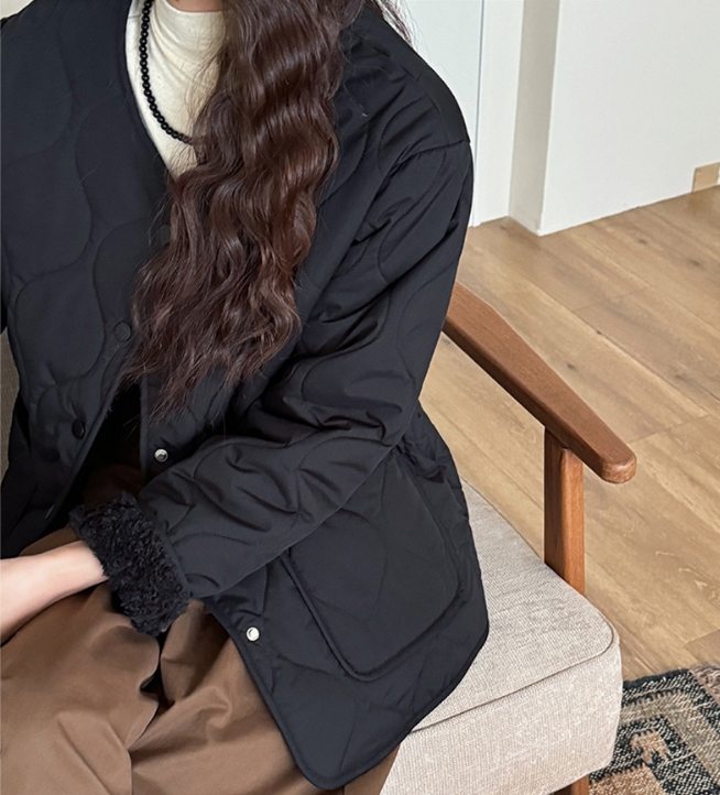 오버핏 퀼팅 누빔 패딩 점퍼 자켓 경량 양털 뽀글이 빅사이즈 깔깔이 루즈핏 겨울 후리스 20번째 이미지