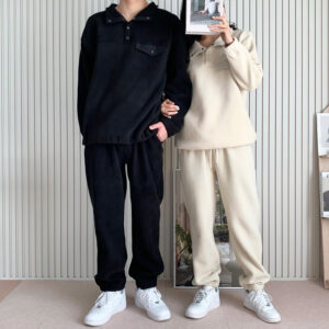 캠크루 스냅풀오버 조거 세트