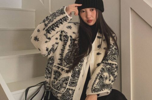 페이즐리 누빔 긴팔 뽀글이 점퍼 털 잠바 자켓 겨울 데일리 아우터 따뜻한 후리스 플리스 MAIN_0 이미지