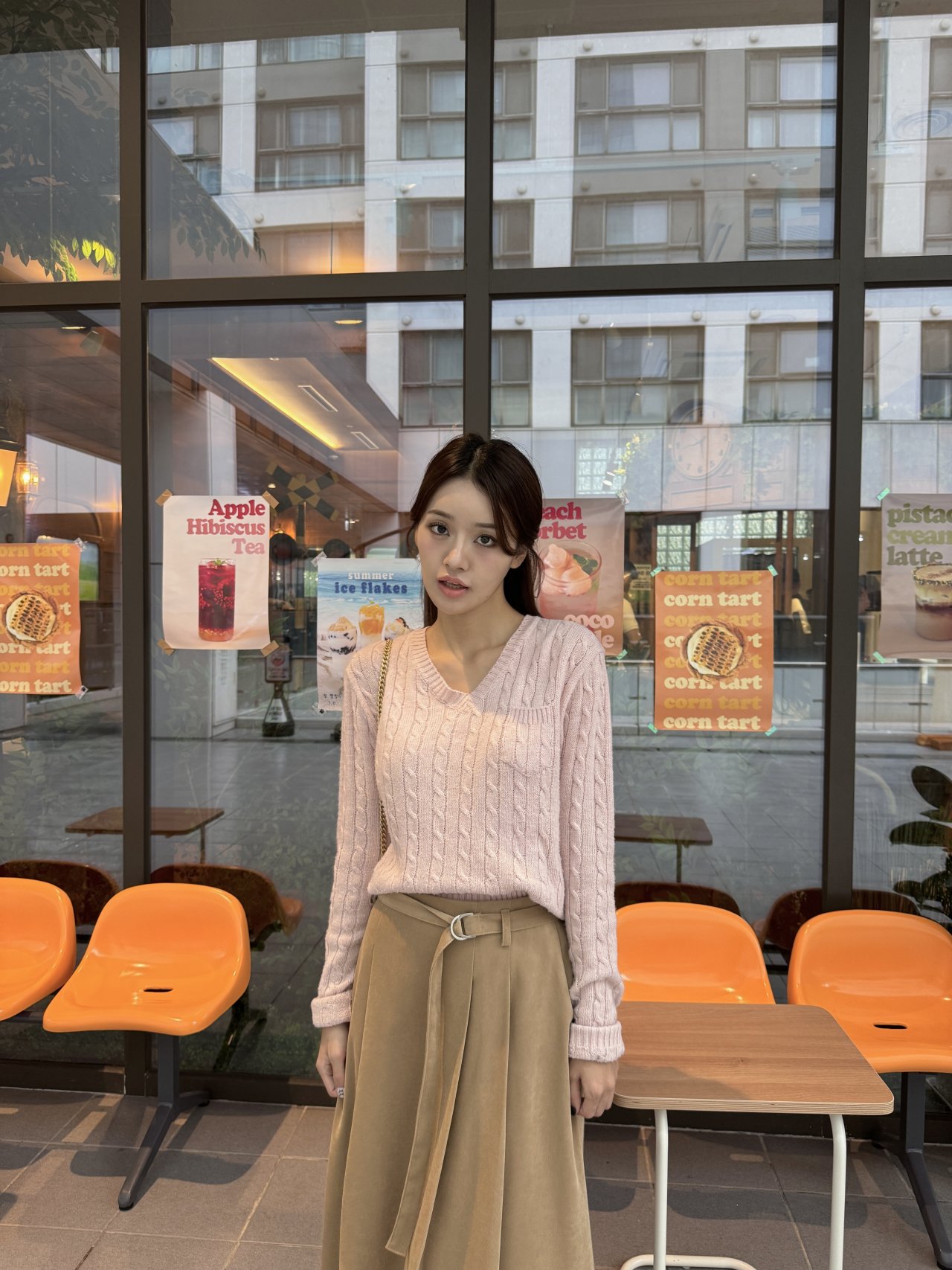 핀턱 플레어 롱 스커트 벨트 세트 a라인 빅사이즈 가을 겨울 체형보정 8번째 이미지