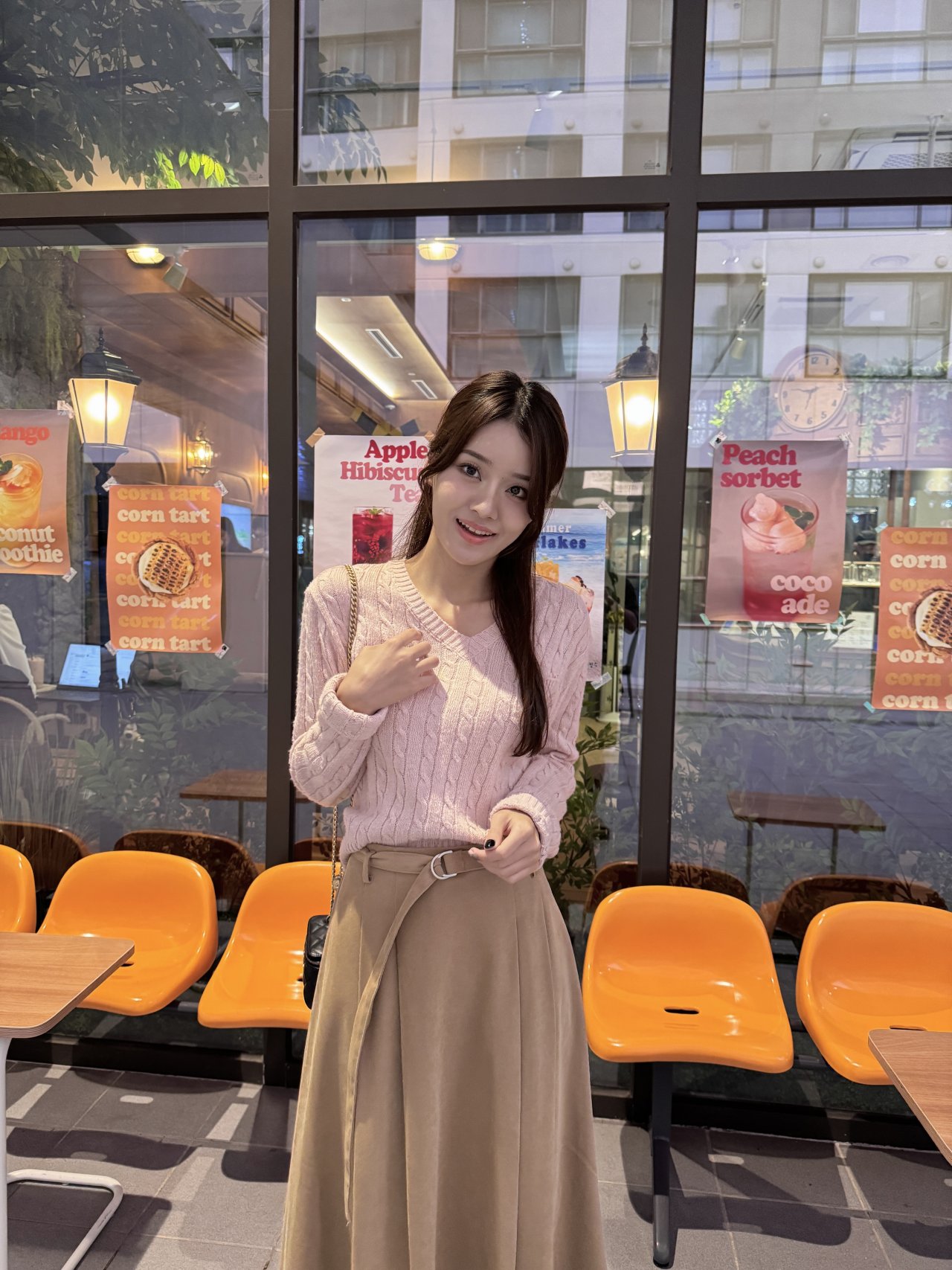 핀턱 플레어 롱 스커트 벨트 세트 a라인 빅사이즈 가을 겨울 체형보정 3번째 이미지