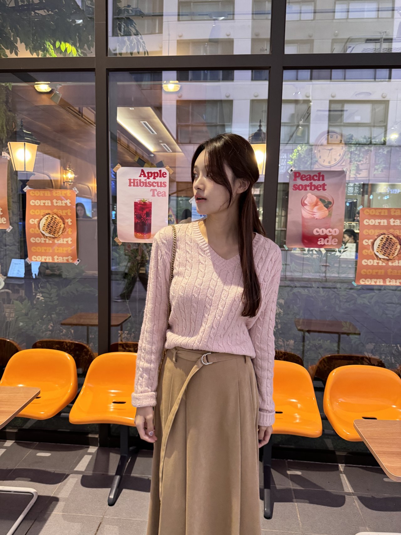 핀턱 플레어 롱 스커트 벨트 세트 a라인 빅사이즈 가을 겨울 체형보정 5번째 이미지