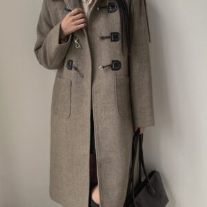 롱코트 하객 데일리
