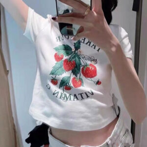 크롭 면티 티셔츠