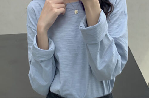 루즈핏 라운드 솔리드 긴팔티셔츠 MAIN_0 이미지