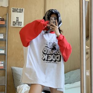 빅사이즈 오버핏 나그랑 긴팔 롱 티셔츠 루즈핏 임산부 임부복 박시핏 박스티 힙커버 맨투맨 MAIN_0 이미지
