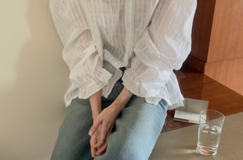시스루 후드 셔링 남방 셔츠 얇은 긴팔 여름 실내 가디건 비치 커버업 레이스 빈티지 봄 MAIN_0 이미지