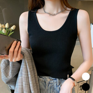 여자 기본 골지 민소매 나시 빅사이즈 MAIN_0 이미지