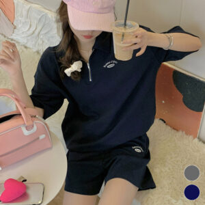 여자 반집업 카라 트레이닝 세트 빅사이즈 MAIN_0 이미지
