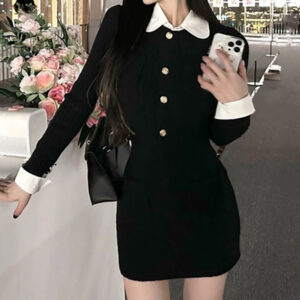 카라 블랙미니원피스 빅사이즈