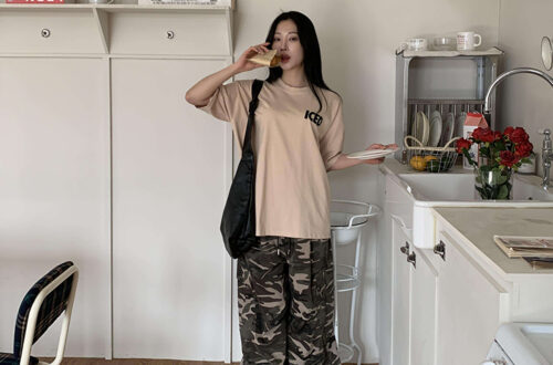 커피 프린팅 티셔츠 오버핏 화이트 베이지 블랙 MAIN_0 이미지