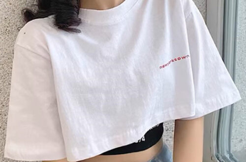 뉴욕타운 반팔 크롭 티셔츠 MAIN_0 이미지