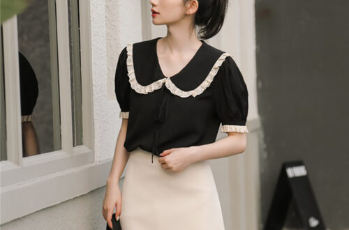레이스 카라 리본 블라우스 MAIN_0 이미지