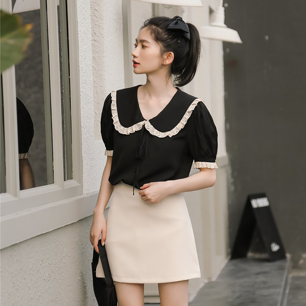 레이스 카라 리본 블라우스 MAIN_0 이미지
