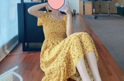 하늘하늘 스모크 밴딩 플라워 롱 원피스 MAIN_0 이미지