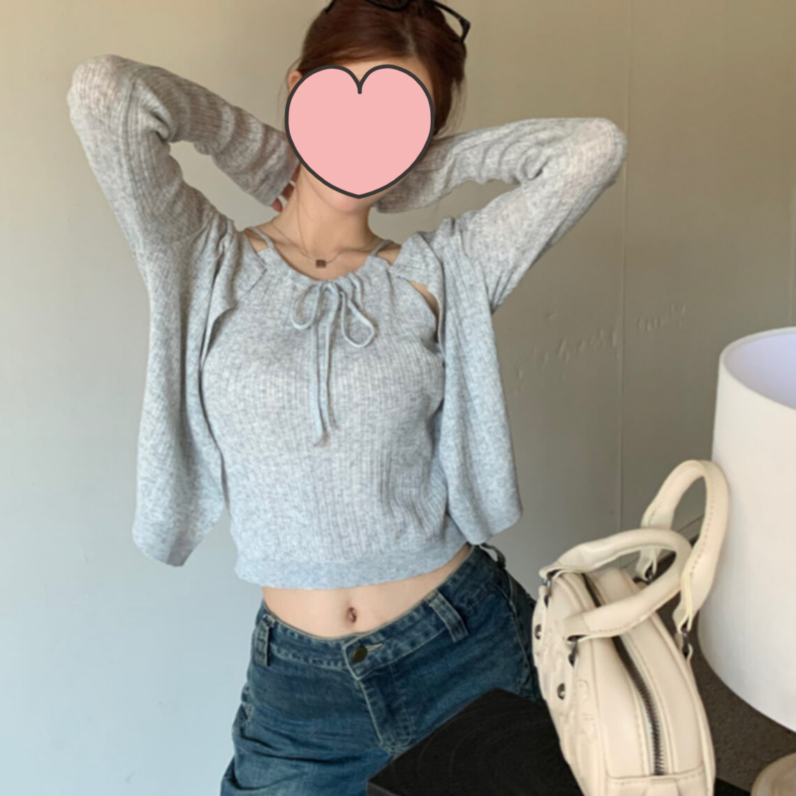 홀터 니트 나시 가디건 세트업 MAIN_0 이미지