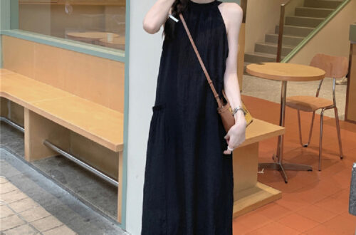 민소매 홀터넥 원피스 MAIN_0 이미지