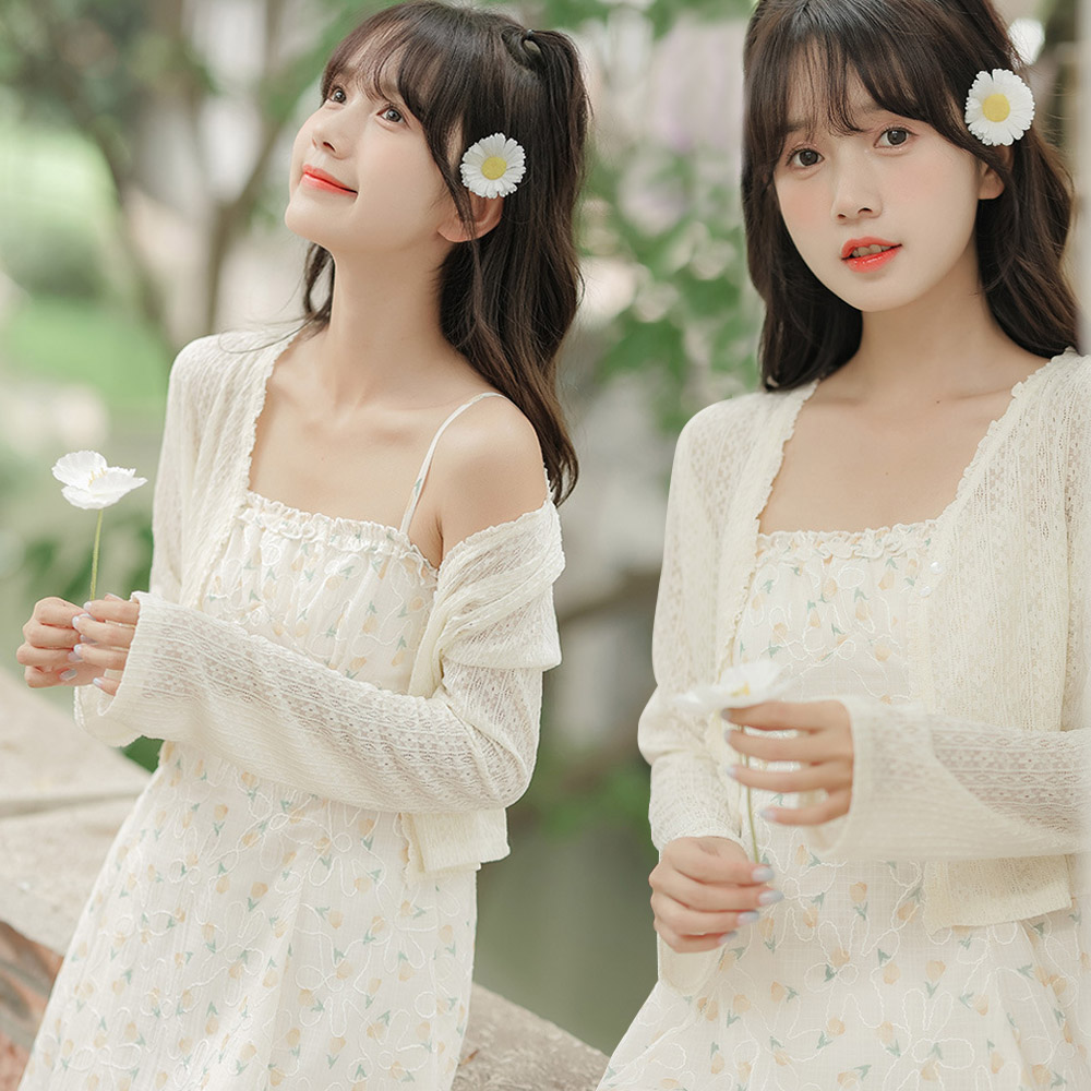 여자 얇은 시스루 슬림 가디건 MAIN_0 이미지