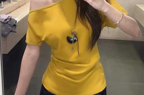 원숄더 오프숄더 슬림핏 반팔티 빅사이즈 MAIN_0 이미지