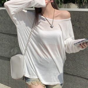유넥 자외선차단 루즈핏 시스루 긴팔티셔츠 MAIN_0 이미지