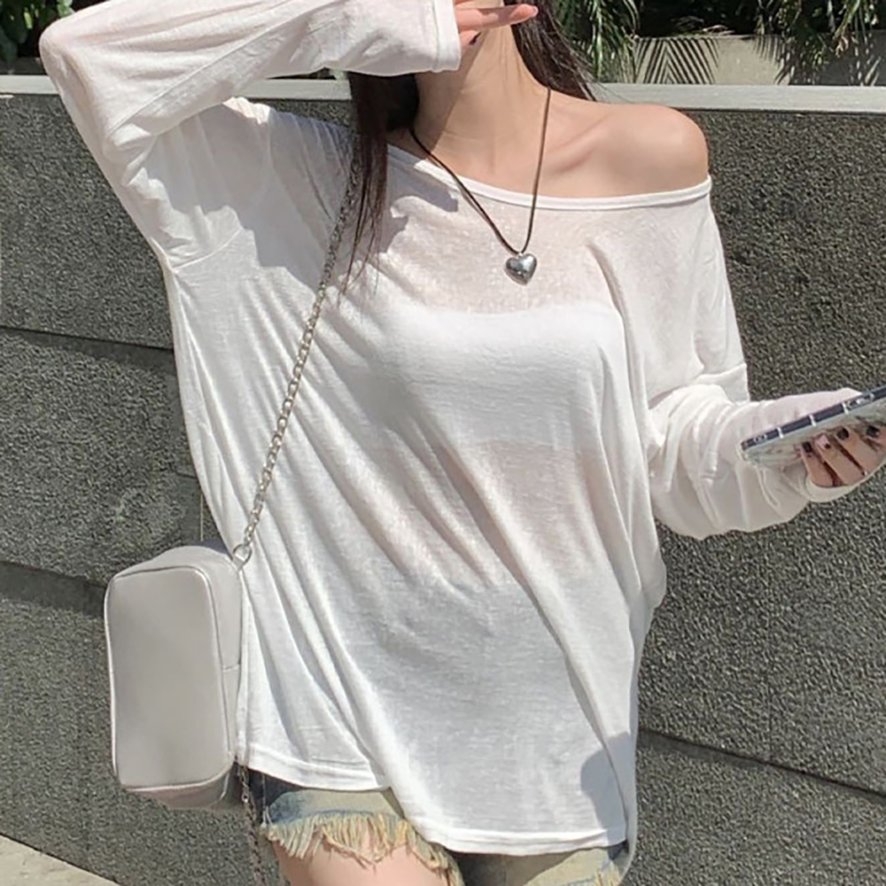 유넥 자외선차단 루즈핏 시스루 긴팔티셔츠 MAIN_0 이미지