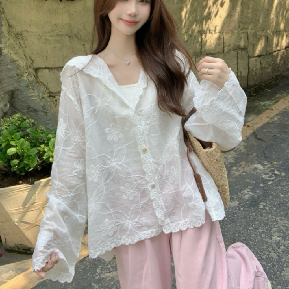 플라워 자수 시스루 가디건 MAIN_0 이미지